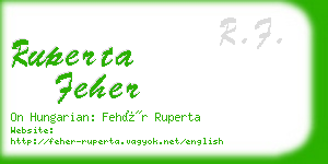 ruperta feher business card